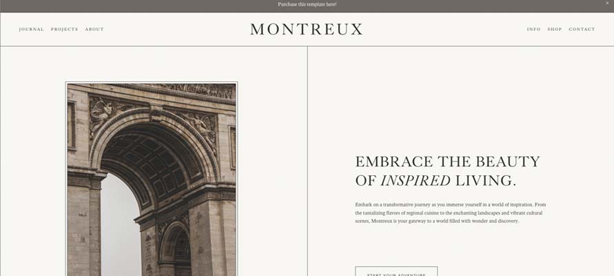Squarespace template #7 - Avela